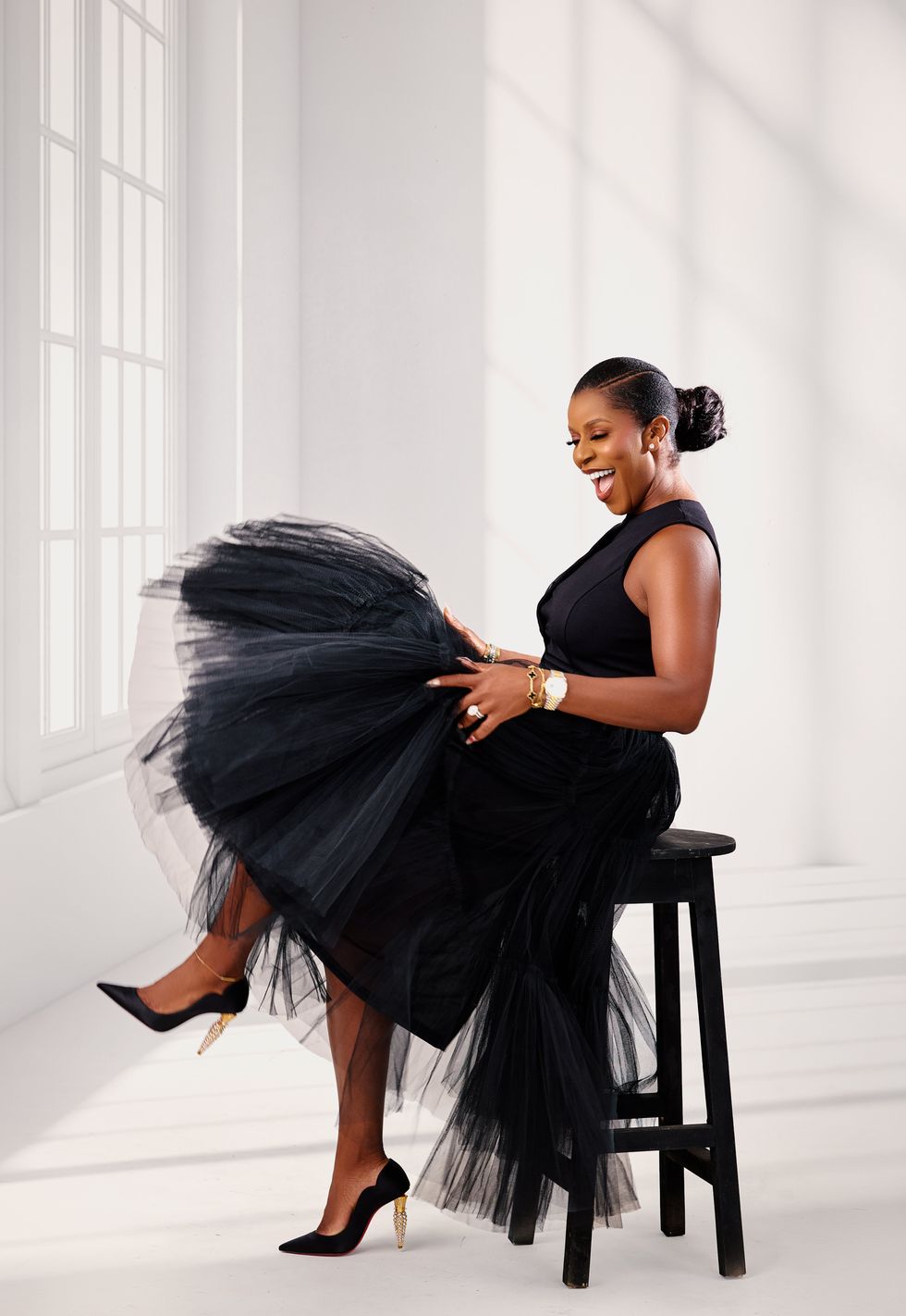 Bukky laughing